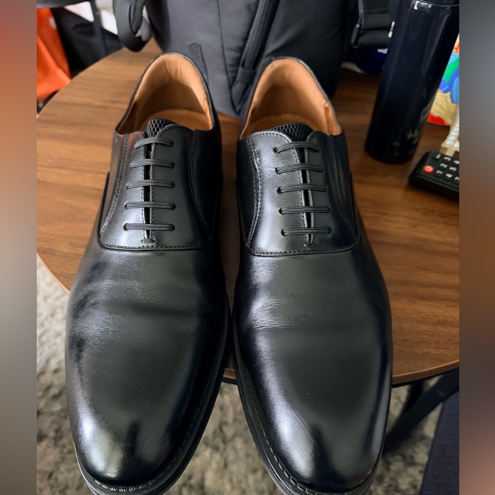 ALDO Classic Black Leather Men’s Oxfords (Santino Size 12)